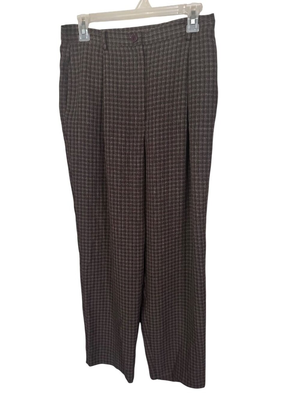 Emma James a Liz Claiborne Company petite brown plaid pants size 12P